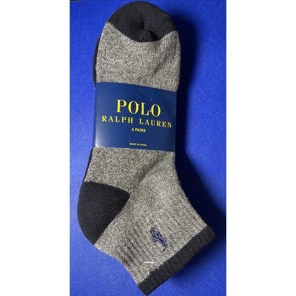 Polo Ralph Lauren Classic Sport Low Cut Ankle Socks Men's Size 6-12.5 Pack Of 4